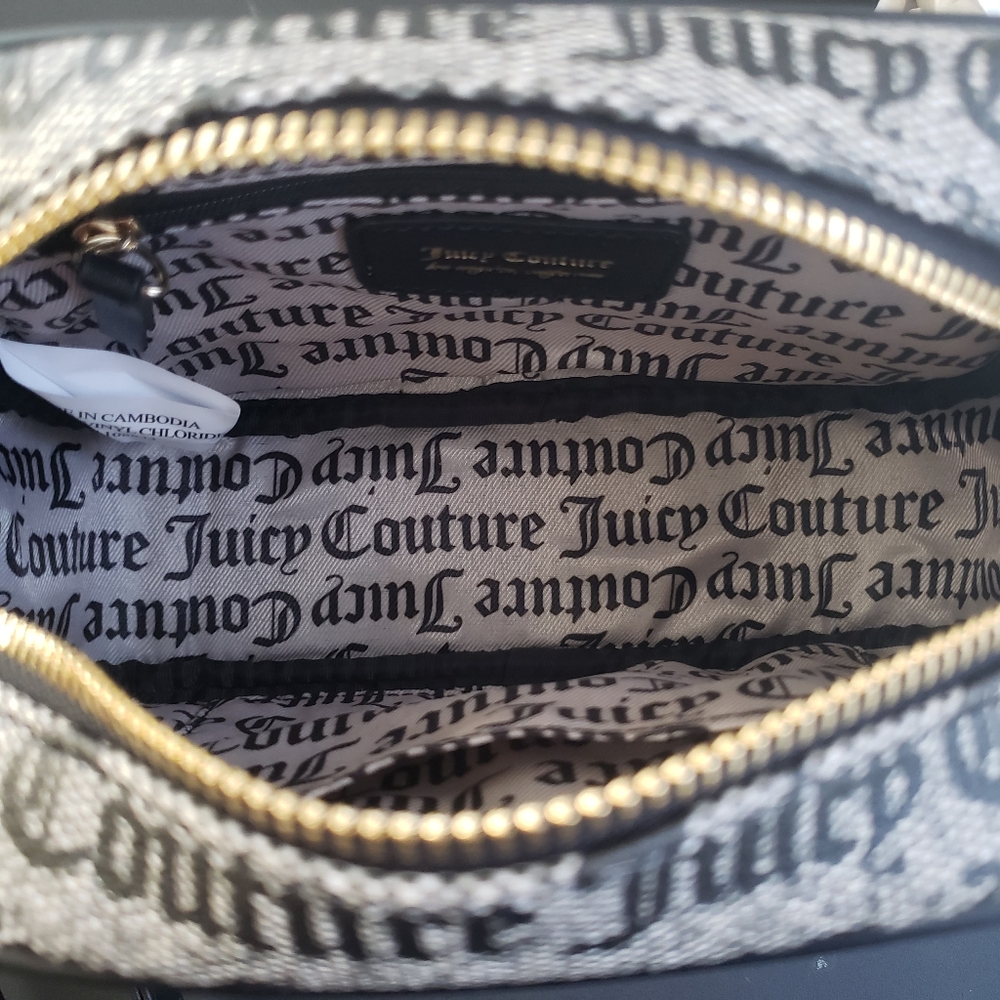 Juicy Couture Eastside Westside Camera Black/Beige Crossbody Bag NWT - Picture 10 of 16
